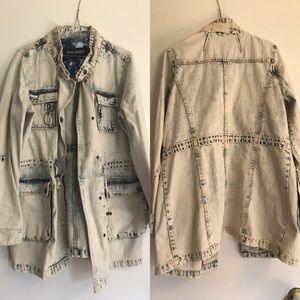 Steve Madden denim cargo jacket